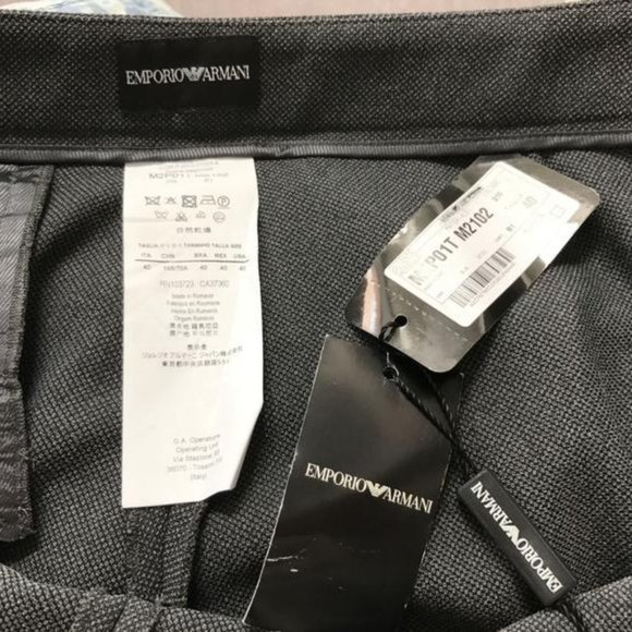 NWT Emporio Armani tweed Wool Blend  skinny trousers - Picture 8 of 10